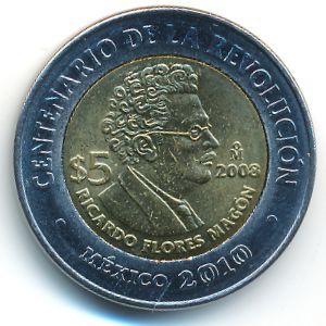 Мексика, 5 песо (2008 г.)