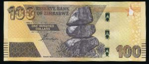 Зимбабве, 100 долларов (2020 г.)