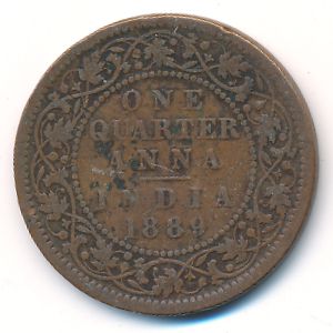 Британская Индия, 1/4 анны (1889 г.)