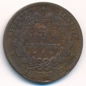 France, 5 centimes, 1871