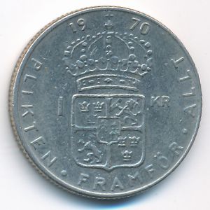 Швеция, 1 крона (1970 г.)
