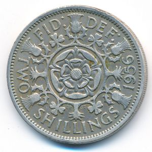Великобритания, 2 шиллинга (1956 г.)