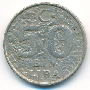 Turkey, 50000 lira, 1998