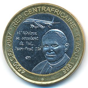 Central African Republic., 4500 francs CFA, 2007