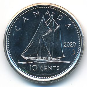 Канада, 10 центов (2020 г.)