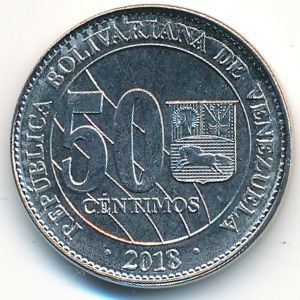 Венесуэла, 50 сентимо (2018 г.)