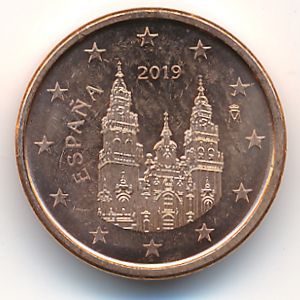 Spain, 1 euro cent, 2019