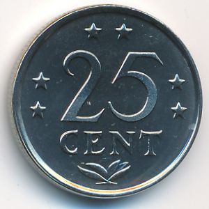 Antilles, 25 cents, 1984