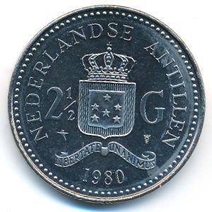 Антильские острова, 2 1/2 гульдена (1980 г.)