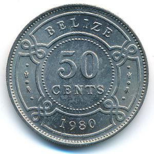 Belize, 50 cents, 1980