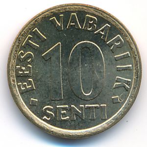 Эстония, 10 сентов (2008 г.)