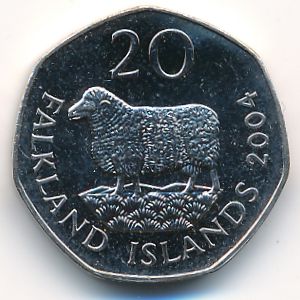 Фолклендские острова, 20 пенсов (2004 г.)