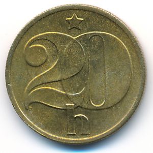Чехословакия, 20 гелеров (1976 г.)