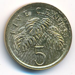 Сингапур, 5 центов (1985 г.)