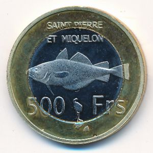 Saint Pierre and Miquelon., 500 francs, 2013