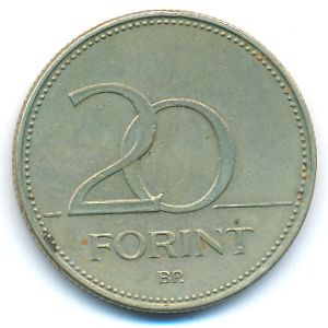 Венгрия, 20 форинтов (1993 г.)