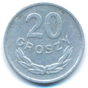 Польша, 20 грошей (1968 г.)