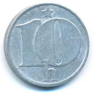 Czechoslovakia, 10 haleru, 1977