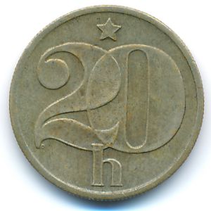 Чехословакия, 20 гелеров (1972 г.)