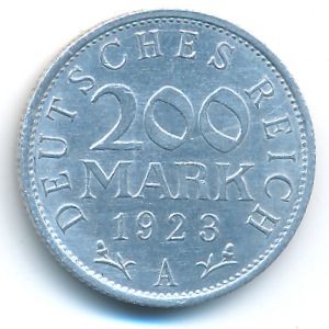Веймарская республика, 200 марок (1923 г.)