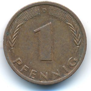 West Germany, 1 pfennig, 1971