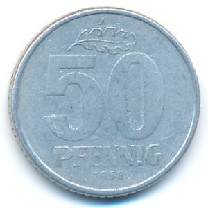 ГДР, 50 пфеннигов (1958 г.)