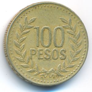 Колумбия, 100 песо (2007 г.)