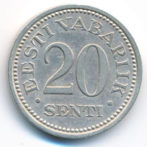 Estonia, 20 senti, 1935
