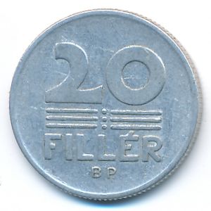 Hungary, 20 filler, 1968