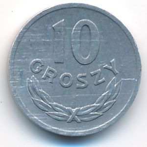 Польша, 10 грошей (1966 г.)