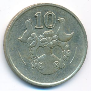 Cyprus, 10 cents, 1993