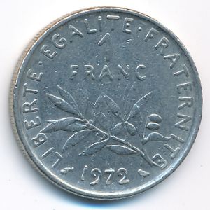 Франция, 1 франк (1972 г.)