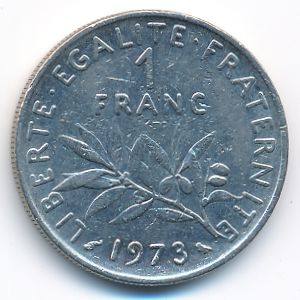 Франция, 1 франк (1973 г.)