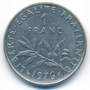 Франция, 1 франк (1976 г.)