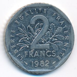 Франция, 2 франка (1982 г.)