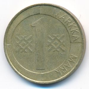 Finland, 1 markka, 1993