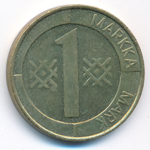 Finland, 1 markka, 1995