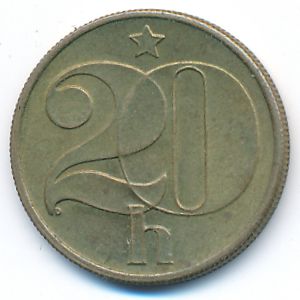 Чехословакия, 20 гелеров (1986 г.)
