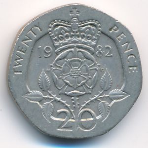Великобритания, 20 пенсов (1982 г.)