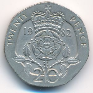Великобритания, 20 пенсов (1982 г.)