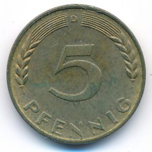 ФРГ, 5 пфеннигов (1969 г.)