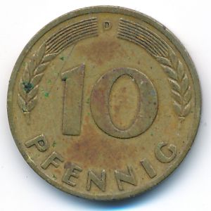 ФРГ, 10 пфеннигов (1949 г.)