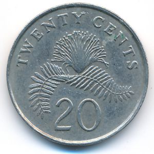Сингапур, 20 центов (1991 г.)