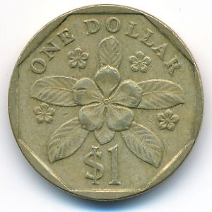 Singapore, 1 dollar, 1989