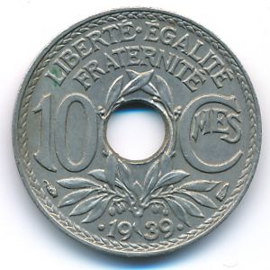 Франция, 10 сентим (1939 г.)