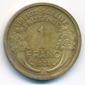 Франция, 1 франк (1938 г.)