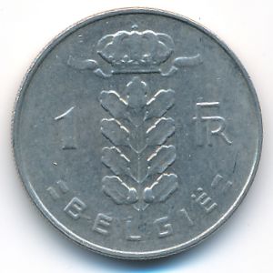 Belgium, 1 franc, 1969