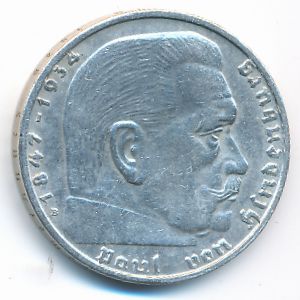 Третий Рейх, 2 рейхсмарки (1938 г.)