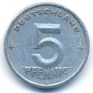 ГДР, 5 пфеннигов (1948 г.)