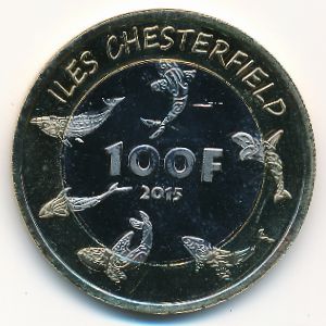 Chesterfield Islands., 100 франков, 2015